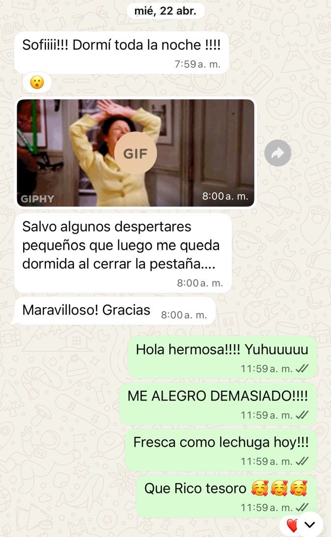 Mensaje de WhatsApp de Edurne Rankin